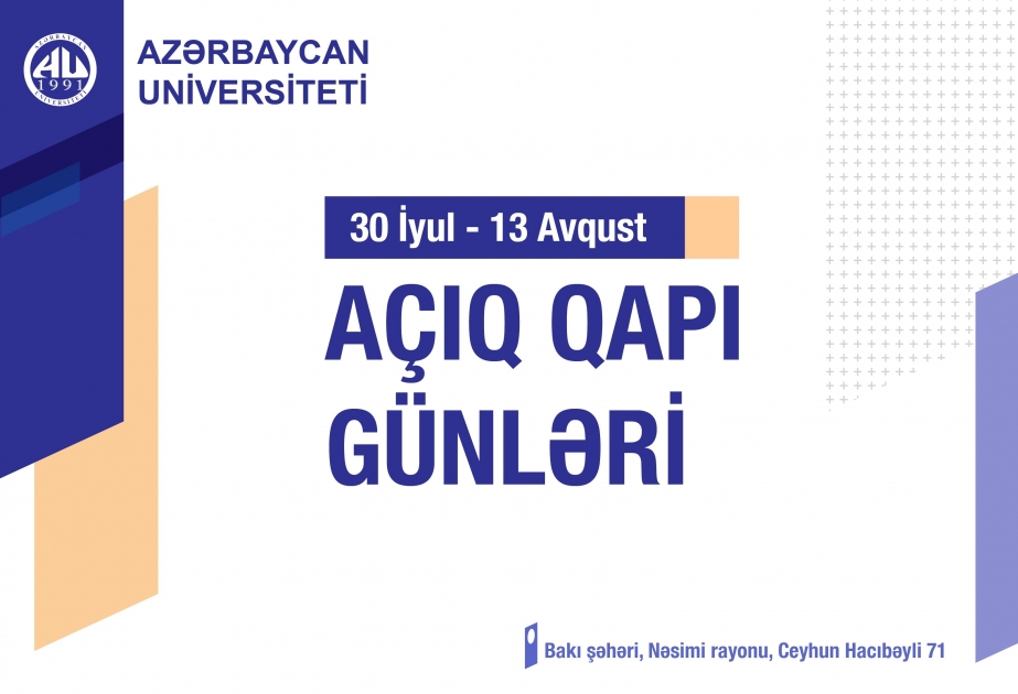 Azərbaycan Universiteti abituriyentləri “açıq qapı” günlərinə dəvət edir