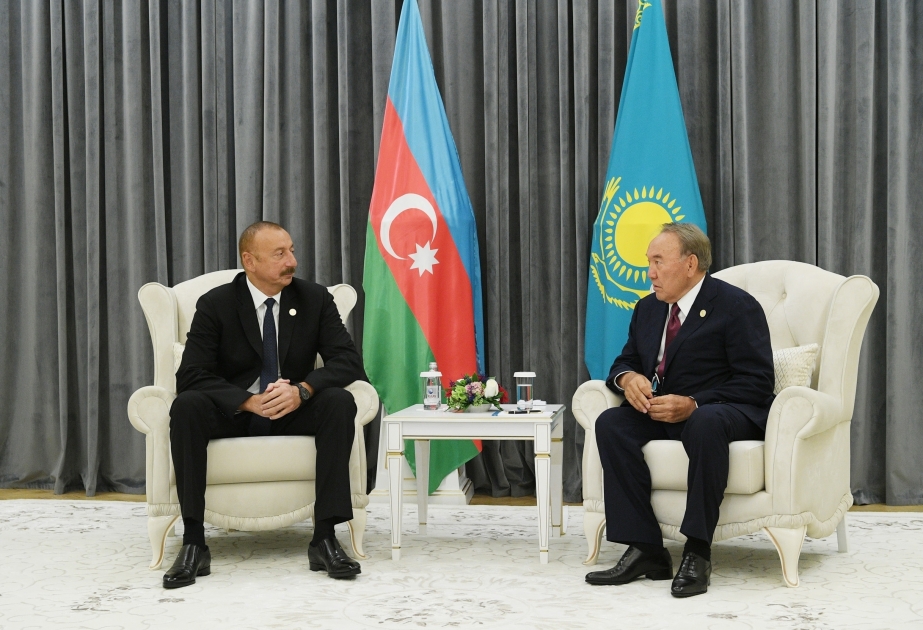 Aktaou : entretien du président Ilham Aliyev avec son homologue kazakh Noursoultan Nazarbaïev VIDEO