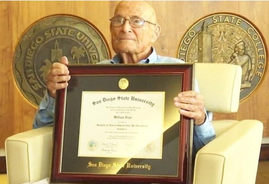105 yaşlı amerikalı hərbçi diplomunu 83 ildən sonra alıb