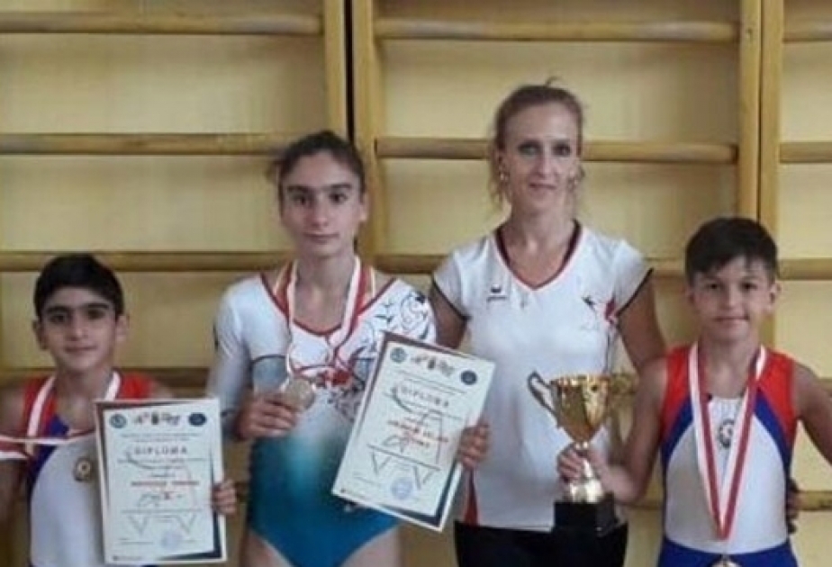Azerbaijani gymnasts win three medals at trampoline tournament in Georgia