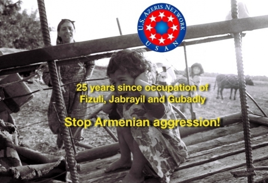 Сеть азербайджанцев США проводит просветительскую кампанию об оккупации Джебраильского, Физулинского и Губадлинского районов Азербайджана