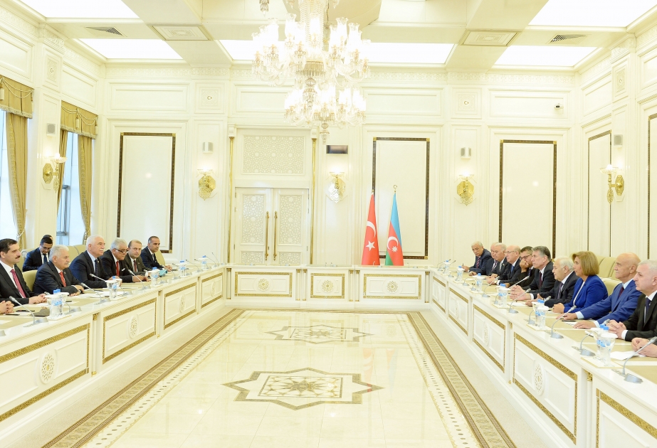 Türkiyə Böyük Millət Məclisinin sədrinin başçılıq etdiyi nümayəndə heyəti Milli Məclisdə olub