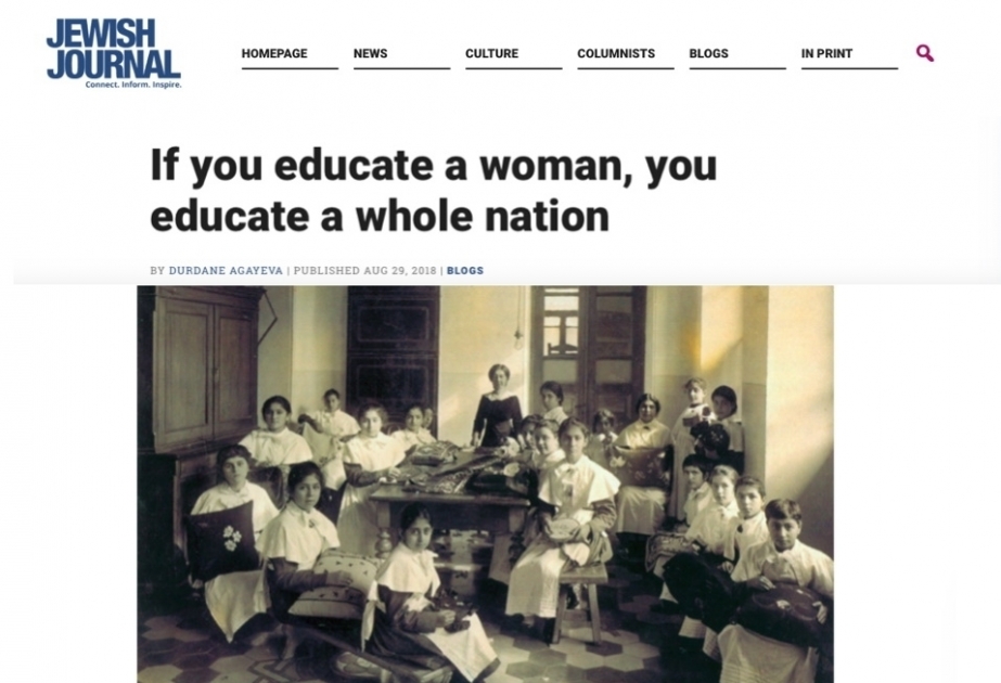 “The Jewish Journal” nəşri Azərbaycanda qadınların hüquqları, uğurları və imkanları haqda yazır