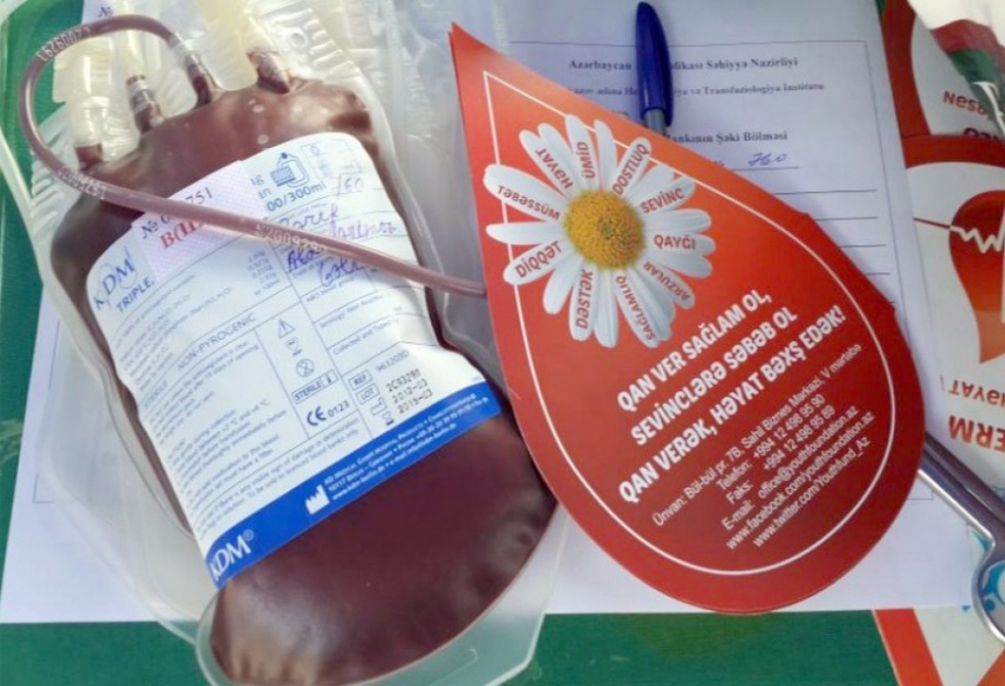 Hemofiliyalı və talassemiyalı xəstələr üçün könüllü qanvermə aksiyası keçirilib