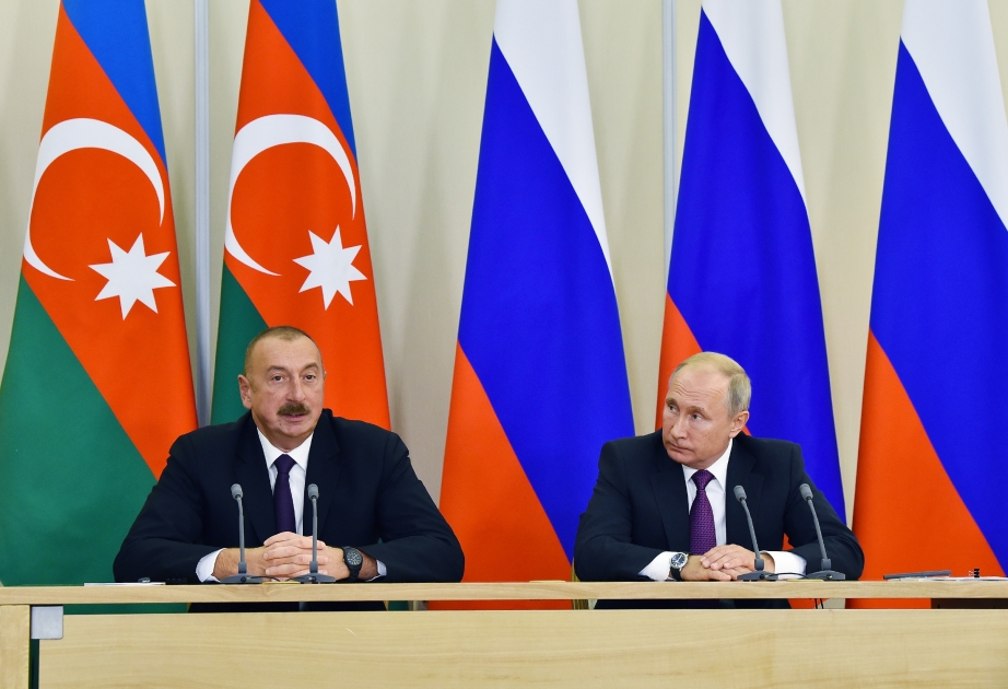 Azerbaijani, Russian presidents made press statements VIDEO