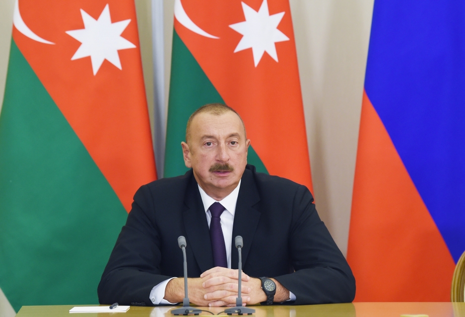 Prezident İlham Əliyev: Azərbaycan ilə Rusiya arasında tamdəyərli tərəfdaşlıq, dostluq, mehriban qonşuluq münasibətləri var
