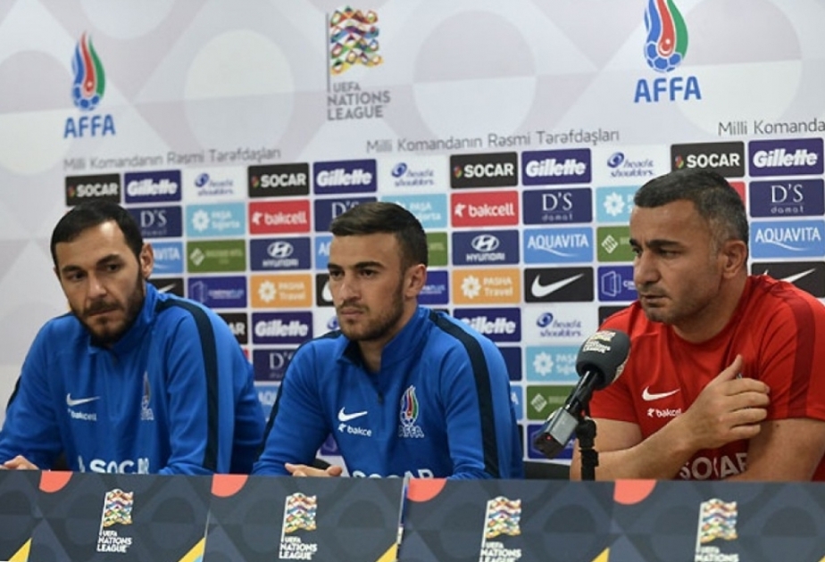 Накануне матча между Азербайджаном и Косово главный тренер и члены национальной команды провели пресс-конференцию