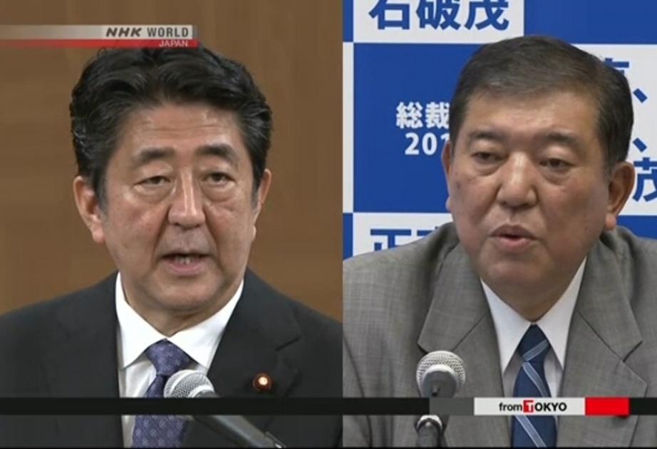 Şinzo Abe və Şiqeru İşiba hakim partiyada liderlik uğrunda seçki kampaniyasına başlayıblar