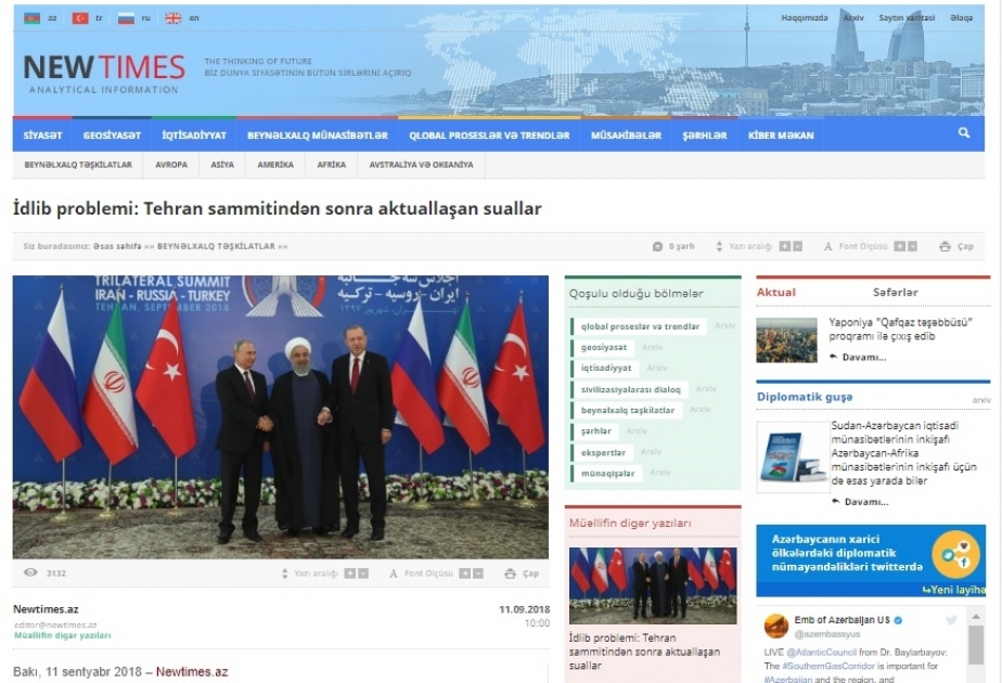 İdlib problemi: Tehran Sammitindən sonra aktuallaşan suallar
