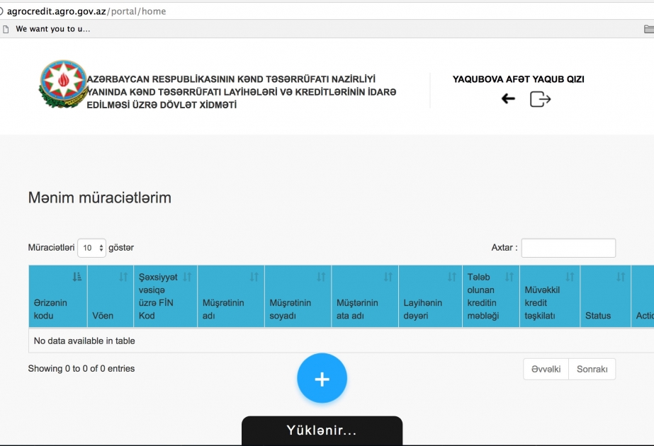 Kənd Təsərrüfatı Nazirliyindən bir ilk: fermerlər aqrar kredit üçün online müraciət edə biləcəklər