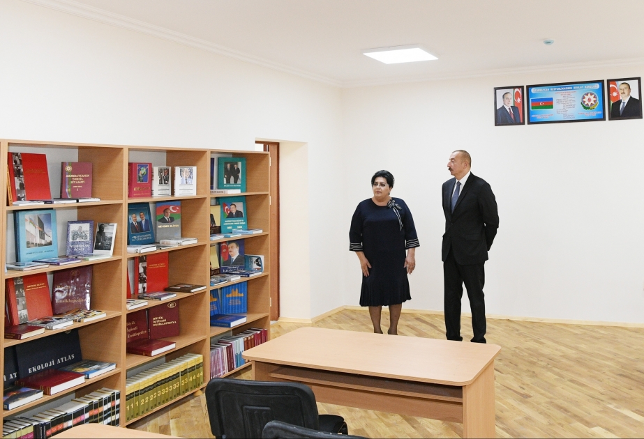 President Ilham Aliyev viewed newly-reconstructed school No 187 in Mashtagha settlement VIDEO