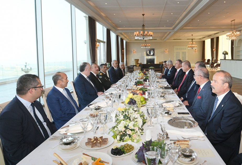 Presidents of Azerbaijan and Turkey had joint working dinner VIDEO