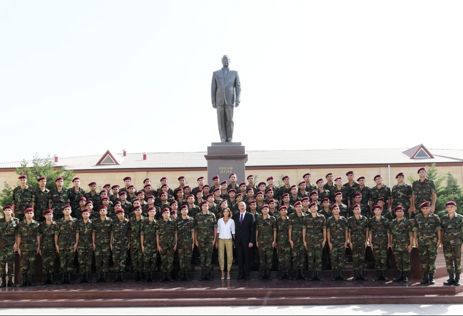 Oath-taking ceremony was held for young soldiers at State Security Service President, Commander-in-Chief Ilham Aliyev attended the ceremony VIDEO