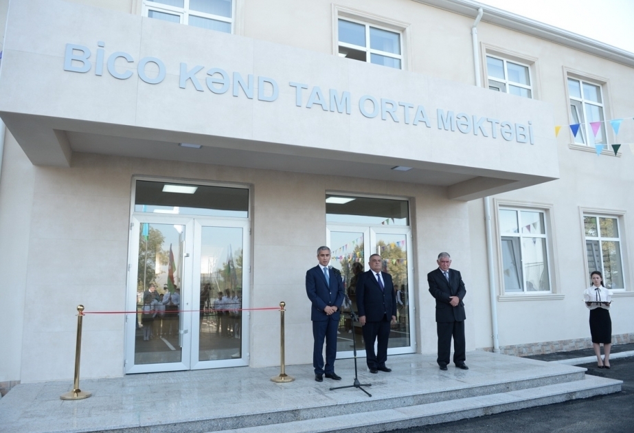 Agsu: Auf Initiative der Heydar Aliyev Stiftung ein neues Schulgebäude gebaut