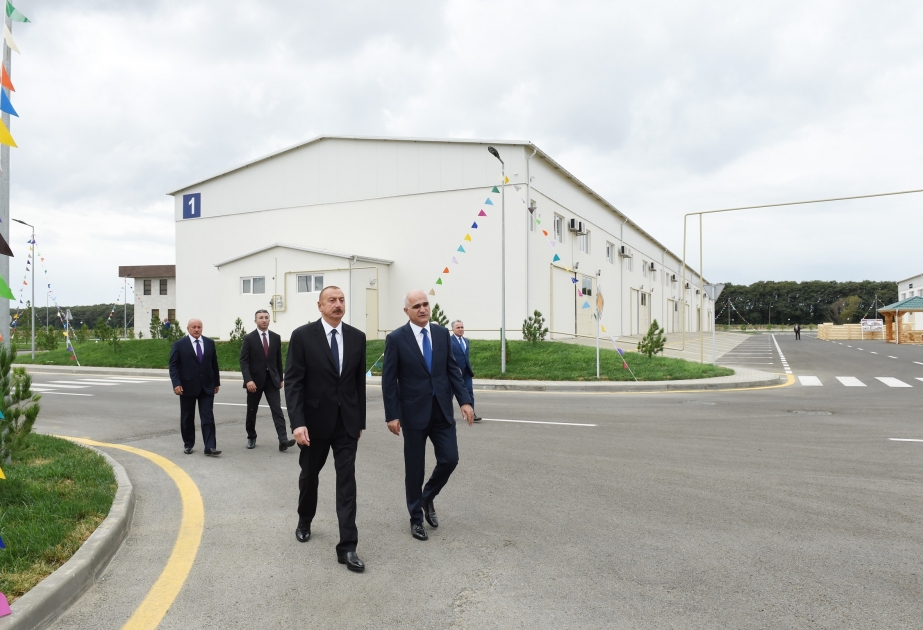 Inauguration du Quartier industriel de Massally en présence du président Ilham Aliyev VIDEO