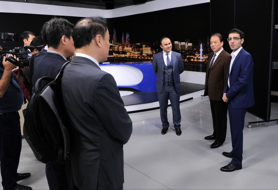 Çinin Sinxua agentliyinin nümayəndə heyəti Xəzər Televiziyasının fəaliyyəti ilə tanış olub VİDEO