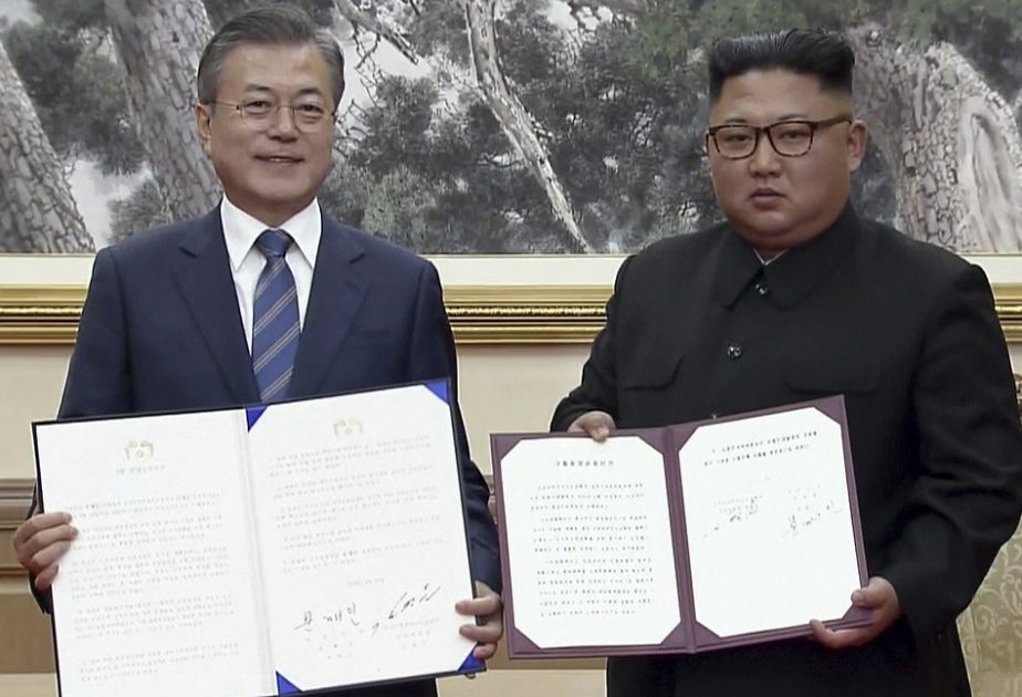 KXDR-Cənubi Koreya sammitinin nəticələrinə əsasən birgə sənəd imzalanıb