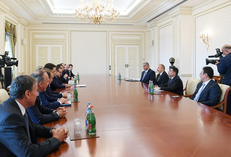 Präsident Ilham Aliyev empfängt österreichische Delegation um Vizekanzler Heinz-Christian Strache VIDEO
