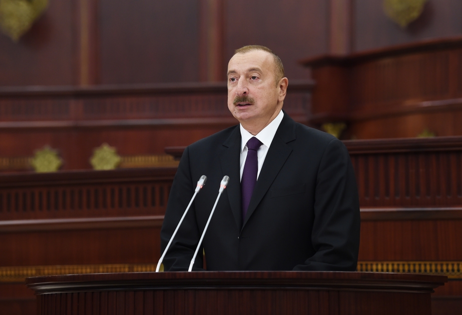 Prezident İlham Əliyev: Demokratik inkişafla bağlı siyasətimizin aparılmasında Azərbaycan parlamentinin çox böyük rolu var