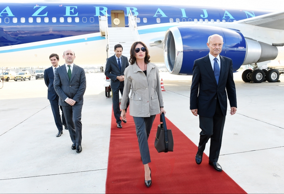 Azərbaycanın Birinci vitse-prezidenti Mehriban Əliyeva İtaliyaya rəsmi səfərə gəlib