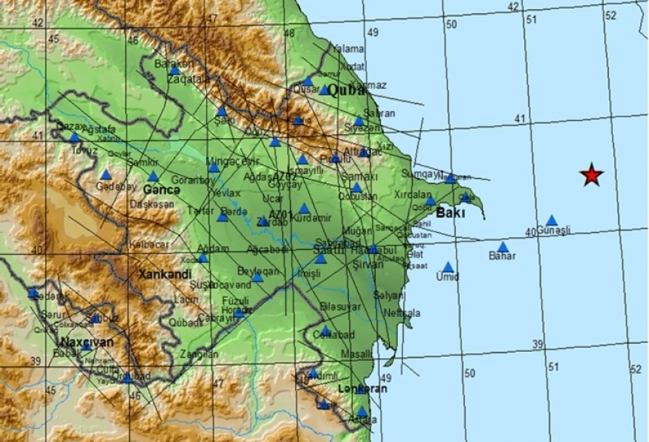 В Каспийском море произошло землетрясение магнитудой 3,3