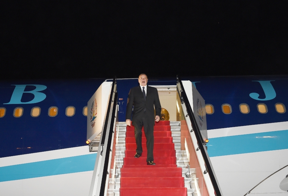 President Ilham Aliyev arrived in Tajikistan VIDEO