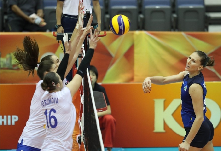 Azərbaycanın qadın voleybolçuları dünya çempionatında Rusiya komandasına uduzub