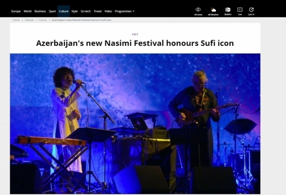 Телеканал “Euronews” распространил репортаж о Фестивале Насими ВИДЕО   