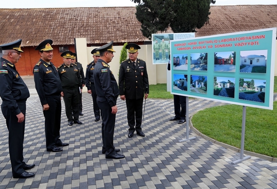 Azerbaijani defense minister attends opening of Central Military Veterinary Laboratory
