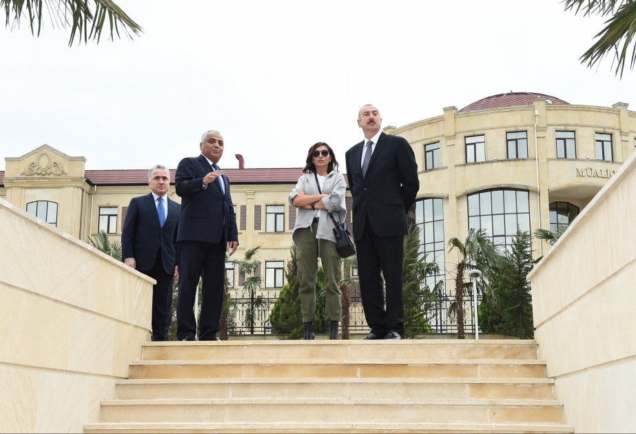 Staatspräsident Ilham Aliyev besucht neu angelegten Jugendpark in Guba VIDEO