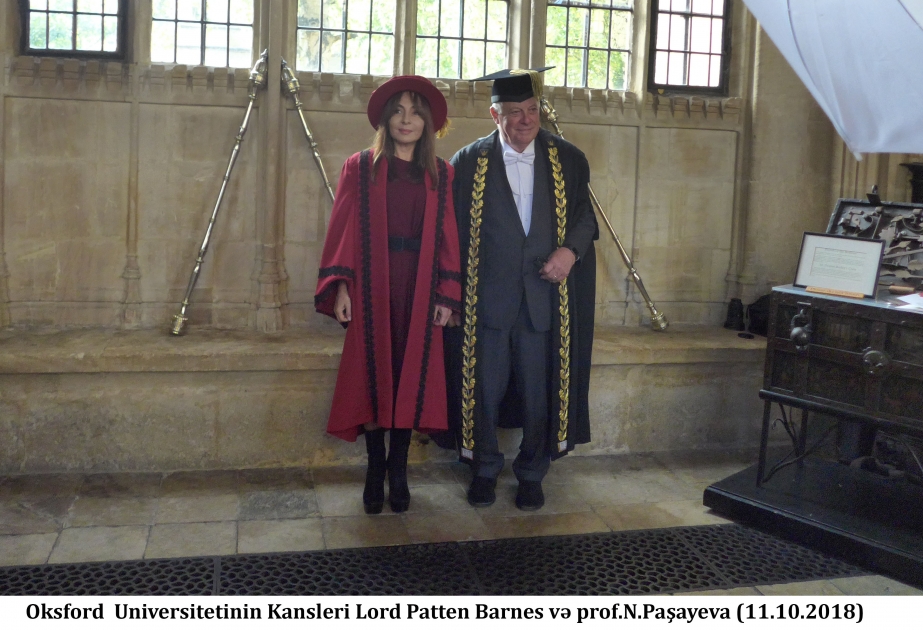Professor Nərgiz Paşayeva Oksford Universitetinin Kanslerinin Xeyriyyəçilər Komitəsinin daimi üzvlüyünə qəbul edildi