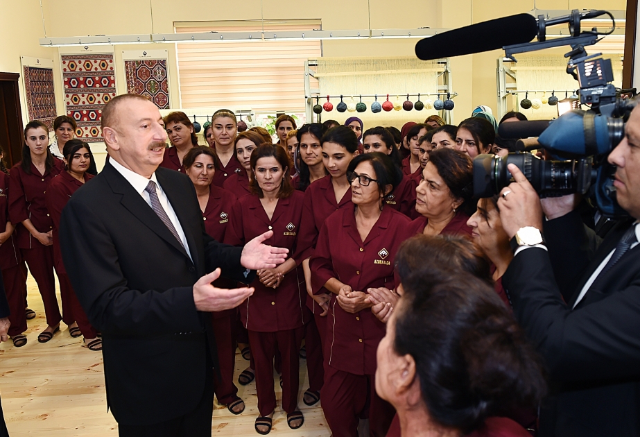 President Ilham Aliyev attended opening of Lankaran branch of “Azerkhalcha” OJSC VIDEO