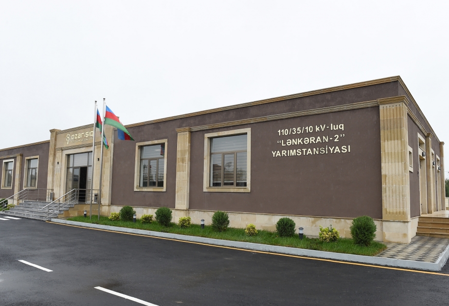 Müasir üslubda yeni inşa olunan “Lənkəran-2” yarımstansiyası işə salınıb