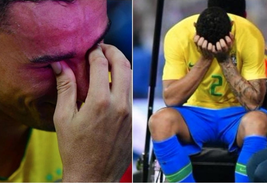 Braziliyalı Danilo Argentina ilə oyunda zədələndiyi üçün meydanı ağlayaraq tərk edib