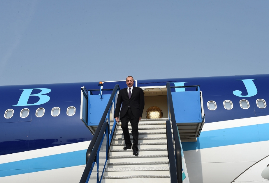 President Ilham Aliyev arrived in Turkey for working visit VIDEO