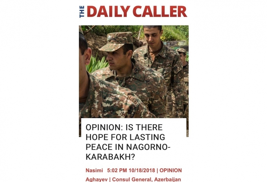 В американской печати опубликована статья об агрессорской политике Армении
