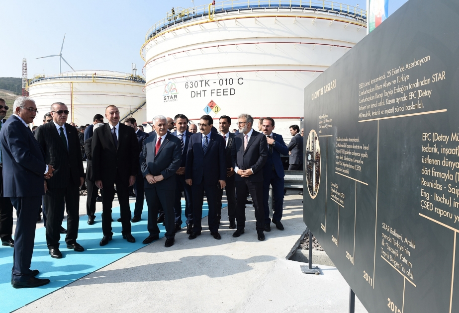 Inauguration of Star Oil Refinery was held in Izmir  Azerbaijani President Ilham Aliyev and Turkish President Recep Tayyip Erdogan attended the ceremony VIDEO