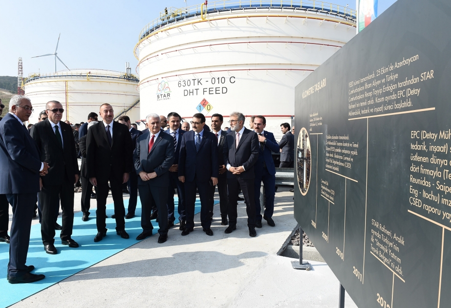 Cérémonie d’inauguration de la raffinerie de pétrole Star à Izmir  Les présidents Ilham Aliyev et Recep Tayyip Erdogan ont participé à la cérémonie VIDEO