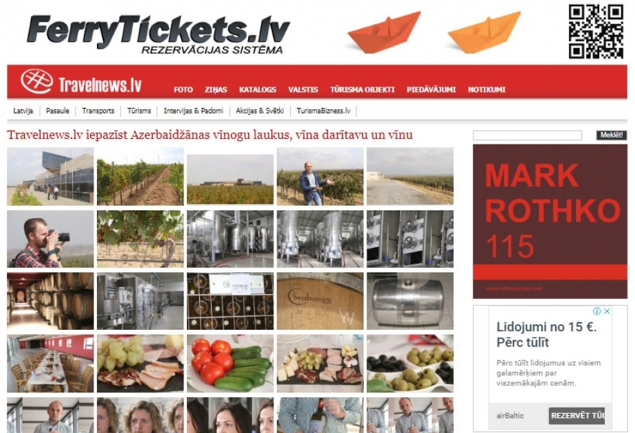 Latviyanın turizm portalı Azərbaycan mətbəxindən yazıb