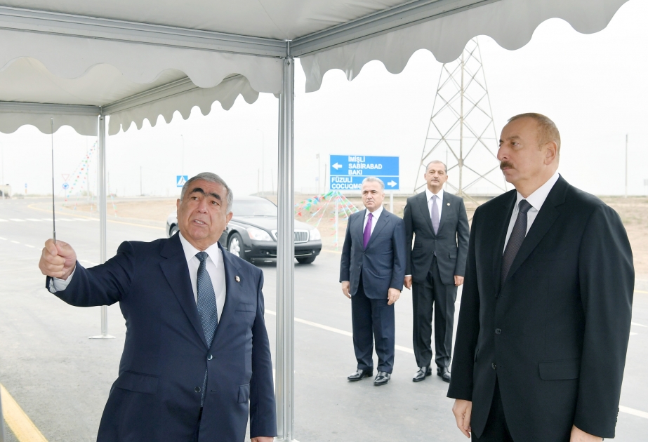 President Ilham Aliyev inaugurated Garaghaji-Bahramtapa section of Mingachevir-Bahramtapa highway VIDEO