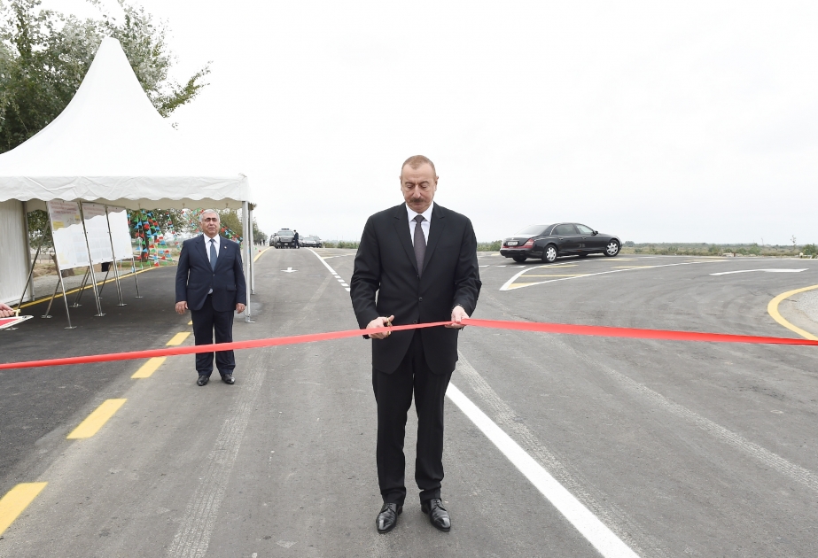 President Ilham Aliyev inaugurated Imishli-Otuziki-Garagashli highway VIDEO
