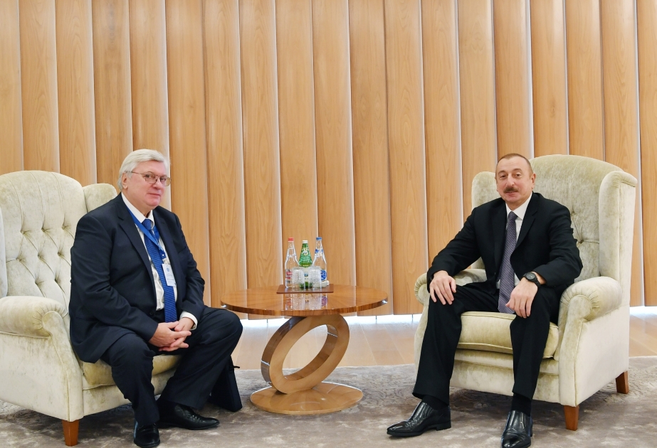 الرئيس إلهام علييف يستقبل رئيس معهد موسكو الحكومي للعلاقات الدولية