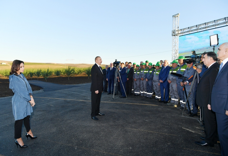 Le président Ilham Aliyev participe à l'inauguration du Parc agricole de Gakh de la SARL « Ulu Aqro » VIDEO