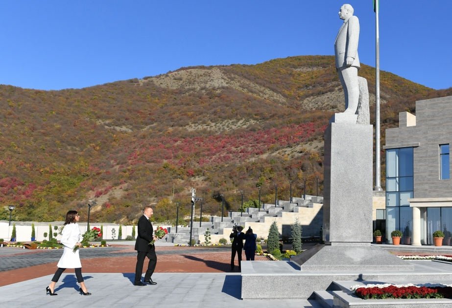 Déplacement du président azerbaïdjanais Ilham Aliyev à Chéki VIDEO