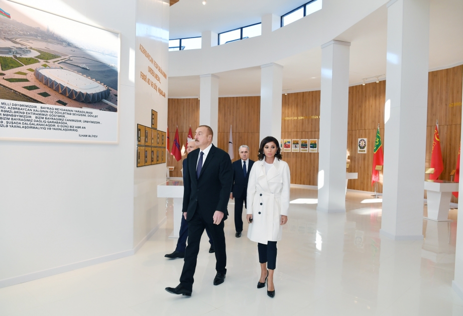 Le président Ilham Aliyev inaugure le Musée du drapeau de Chéki VIDEO