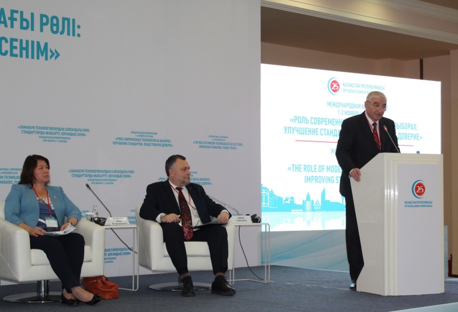 Astanada keçirilən beynəlxalq konfransda seçkilərdə müasir texnologiyalardan istifadədə Azərbaycan təcrübəsindən danışılıb VİDEO