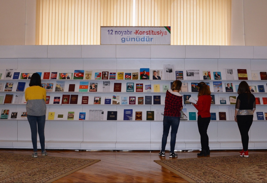 Milli Kitabxanada Konstitusiya Gününə həsr olunmuş kitab sərgisi açılıb