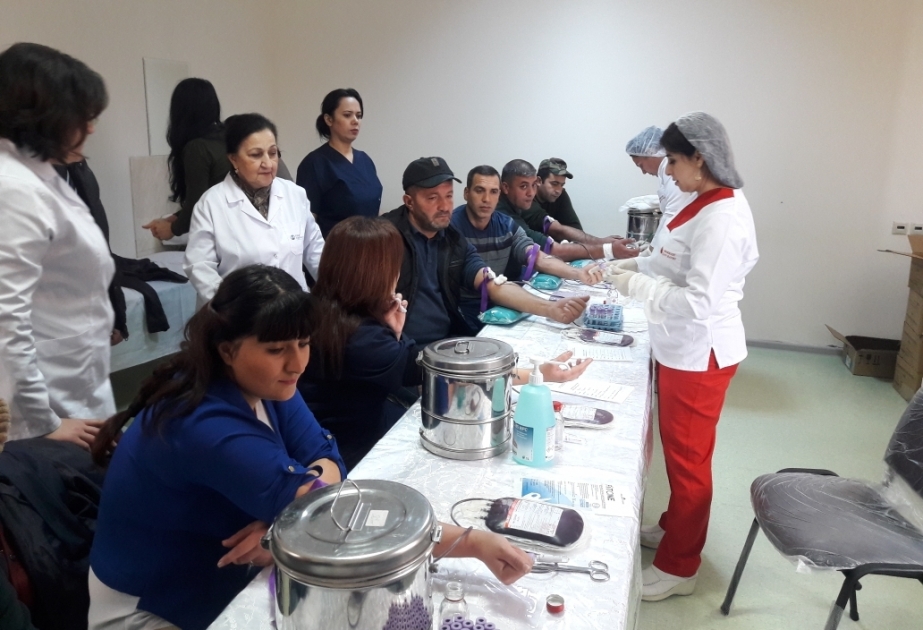 Ağdaşda qanvermə aksiyası keçirilib