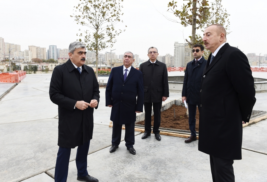 President Ilham Aliyev viewed redevelopment and construction work around Tazapir mosque VIDEO