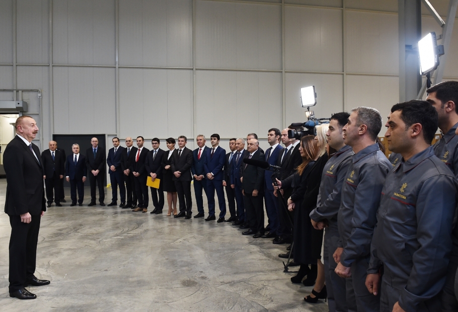 President Ilham Aliyev launched tobacco factory in Sumgayit Chemical Industrial Park VIDEO